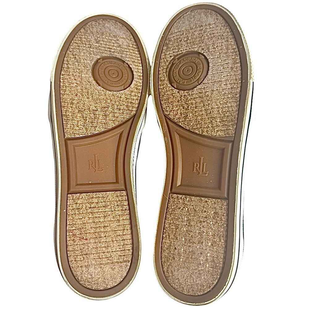 Lauren Ralph Lauren Jinny Woven Slip-On Sneaker Navy Size 10 Medium Pre-Owned - Picture 3 of 10